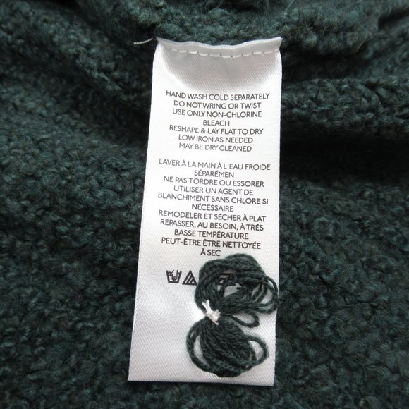 Anthropologie The Maeve Mock-Neck Color-Tipped Sweater Dark Green XXS - Picture 6 of 9
